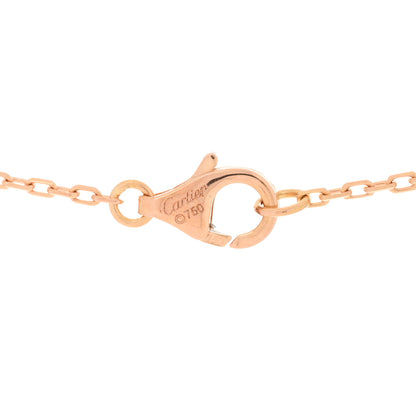 Cartier 18K Pink Gold Diamond Pink Mother Of Pearl Tortue Pendant Necklace 3 of 4