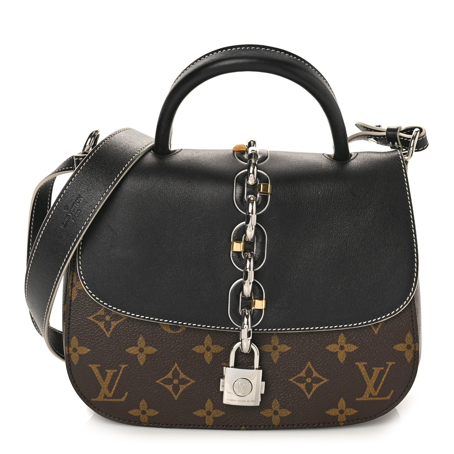 Calfskin Monogram Chain It Bag PM Black