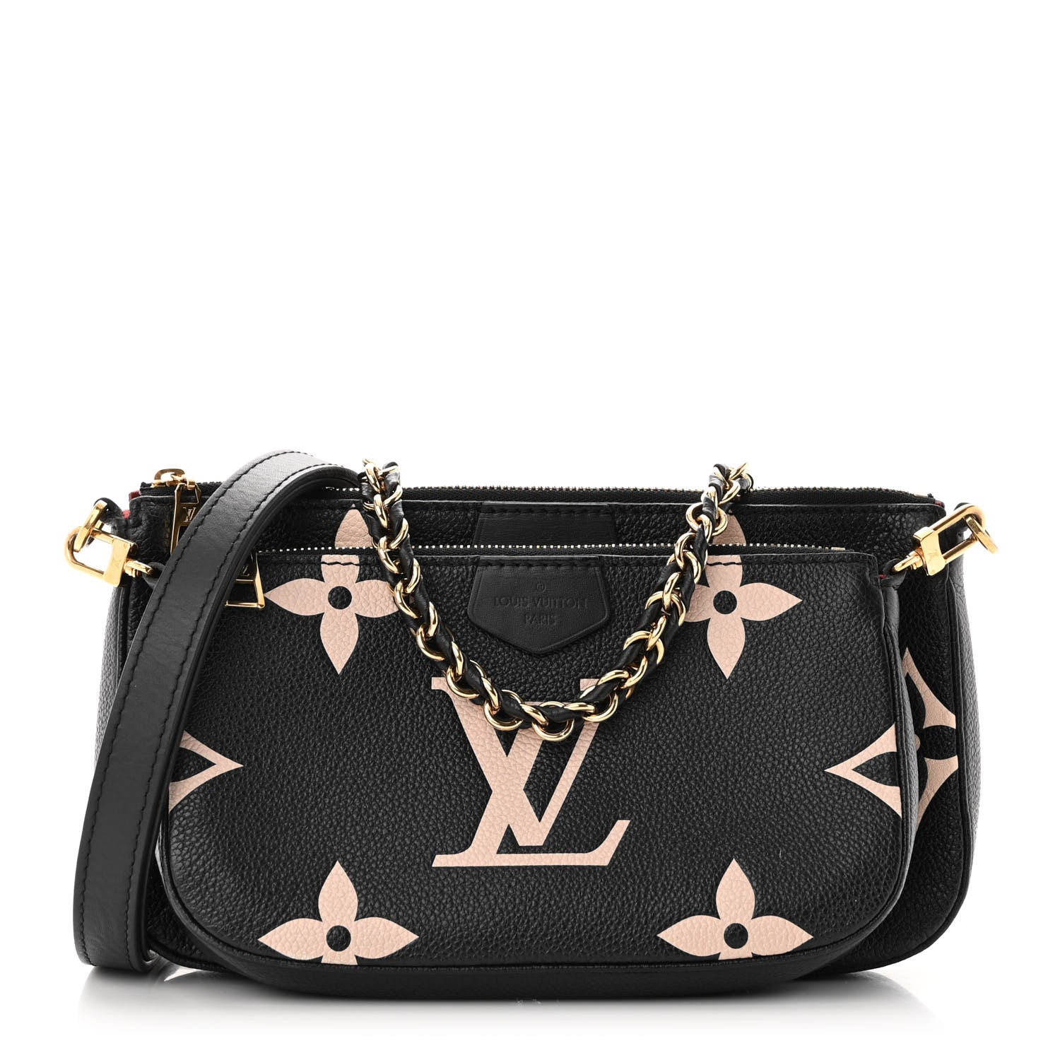 Louis Vuitton Empreinte Monogram Giant Multi Pochette Accessories Black Beige 1 of 9