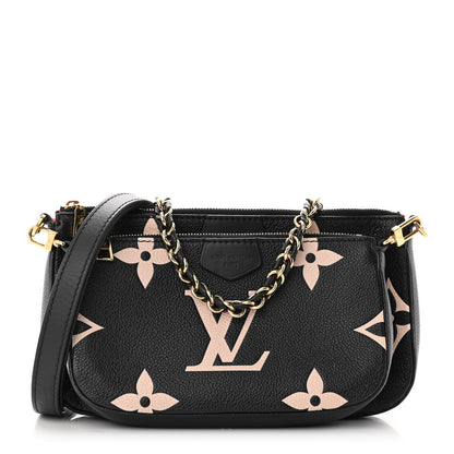 Louis Vuitton Empreinte Monogram Giant Multi Pochette Accessories Black Beige 1 of 9