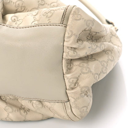 Gucci Guccissima Large D Gold Ring Hobo Off White 10 of 12