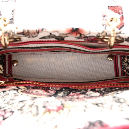 Christian Dior Canvas Embroidered Butterfly Print Medium Lady D-Lite Multicolor 6 of 9