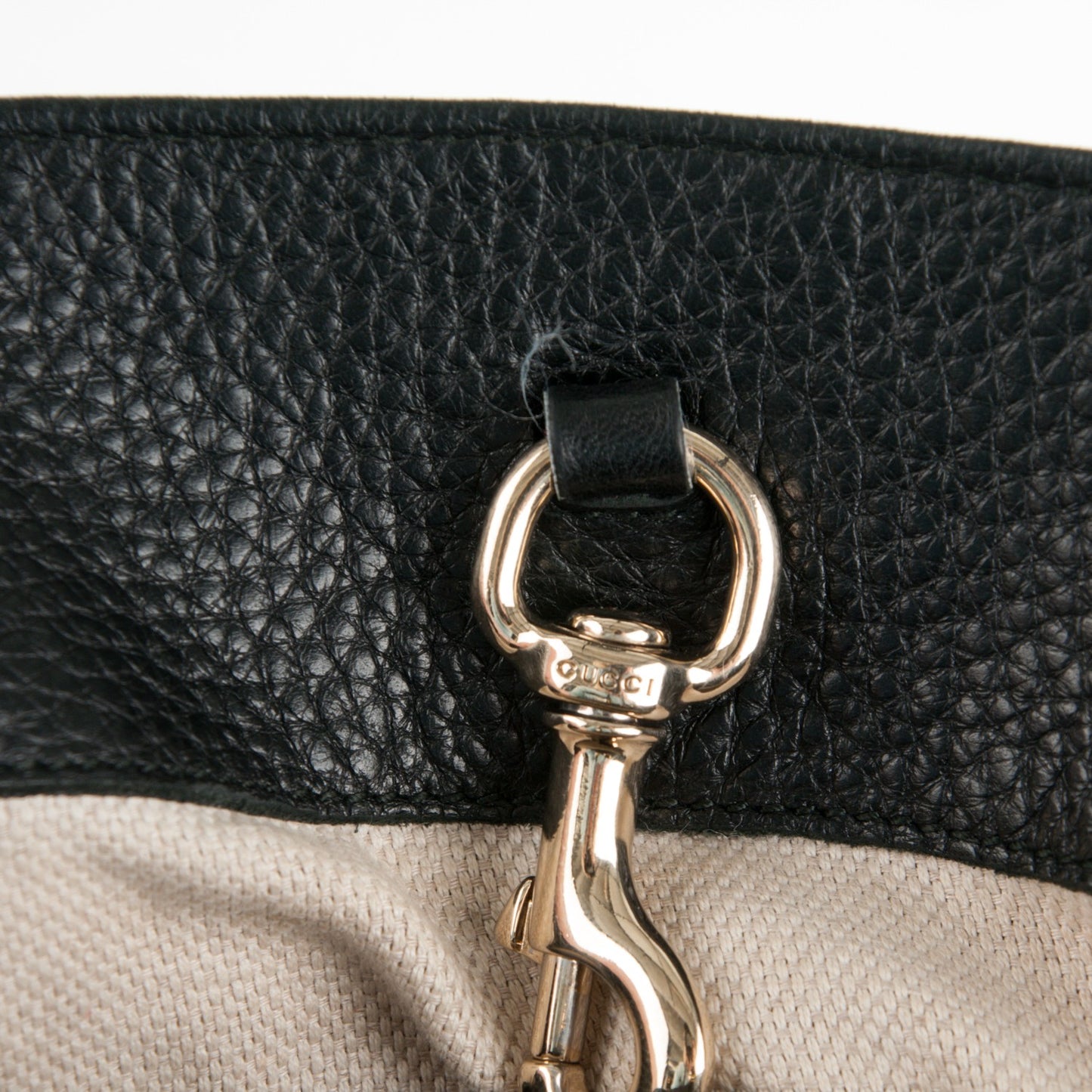 Pebbled Calfskin Medium Soho Chain Shoulder Bag Black