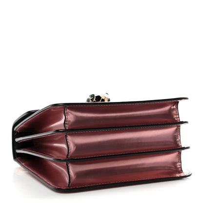 Bulgari Metallic Calfskin Serpenti Forever Top Handle Rose Quartz 4 of 13