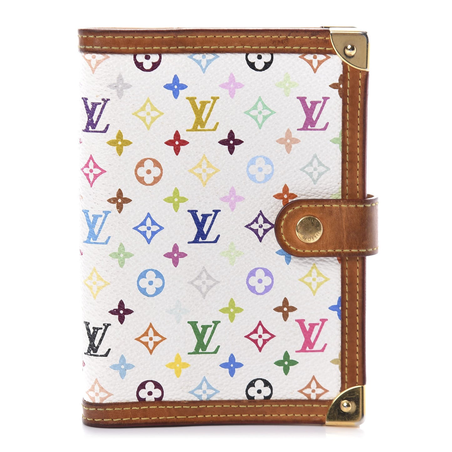 Monogram Multicolor Small Ring Agenda Cover White