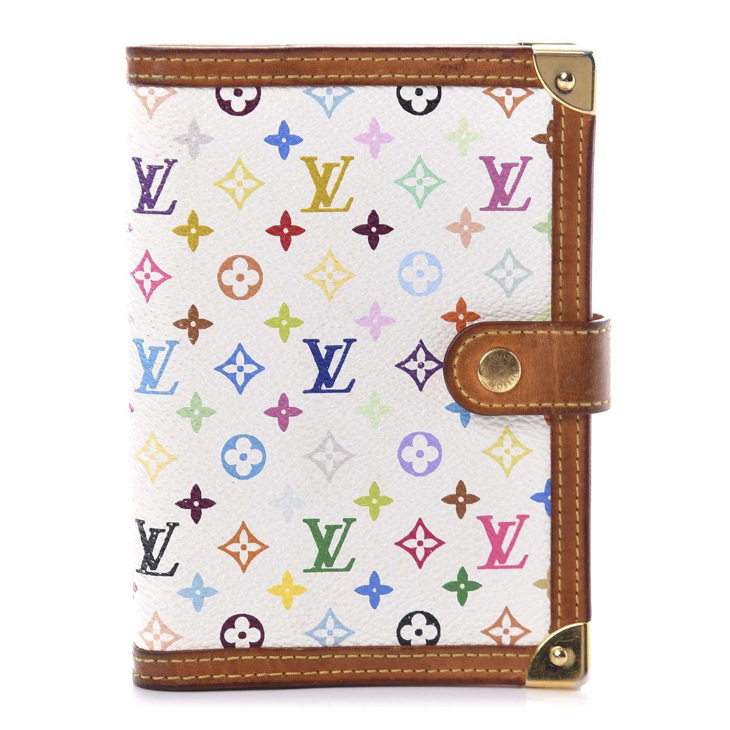 Louis Vuitton Monogram Multicolor Small Ring Agenda Cover White 1 of 10