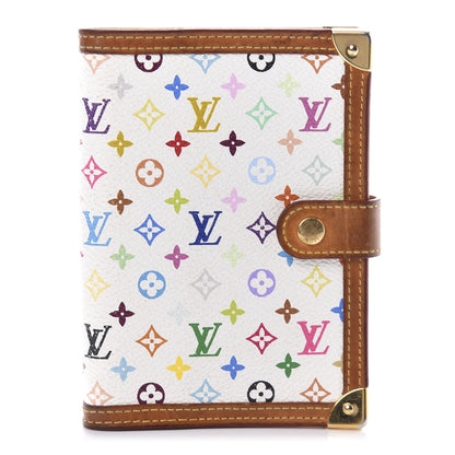 Louis Vuitton Monogram Multicolor Small Ring Agenda Cover White 1 of 10