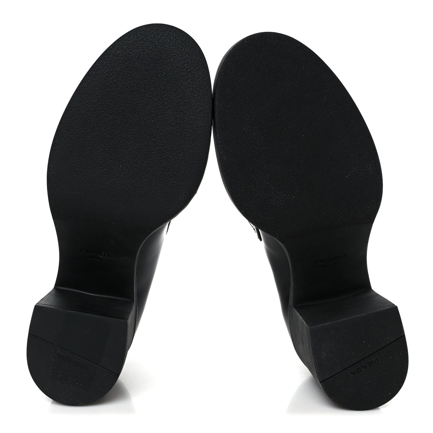 Spazzolato Metal Triangle Logo 85mm Loafers 40 Black