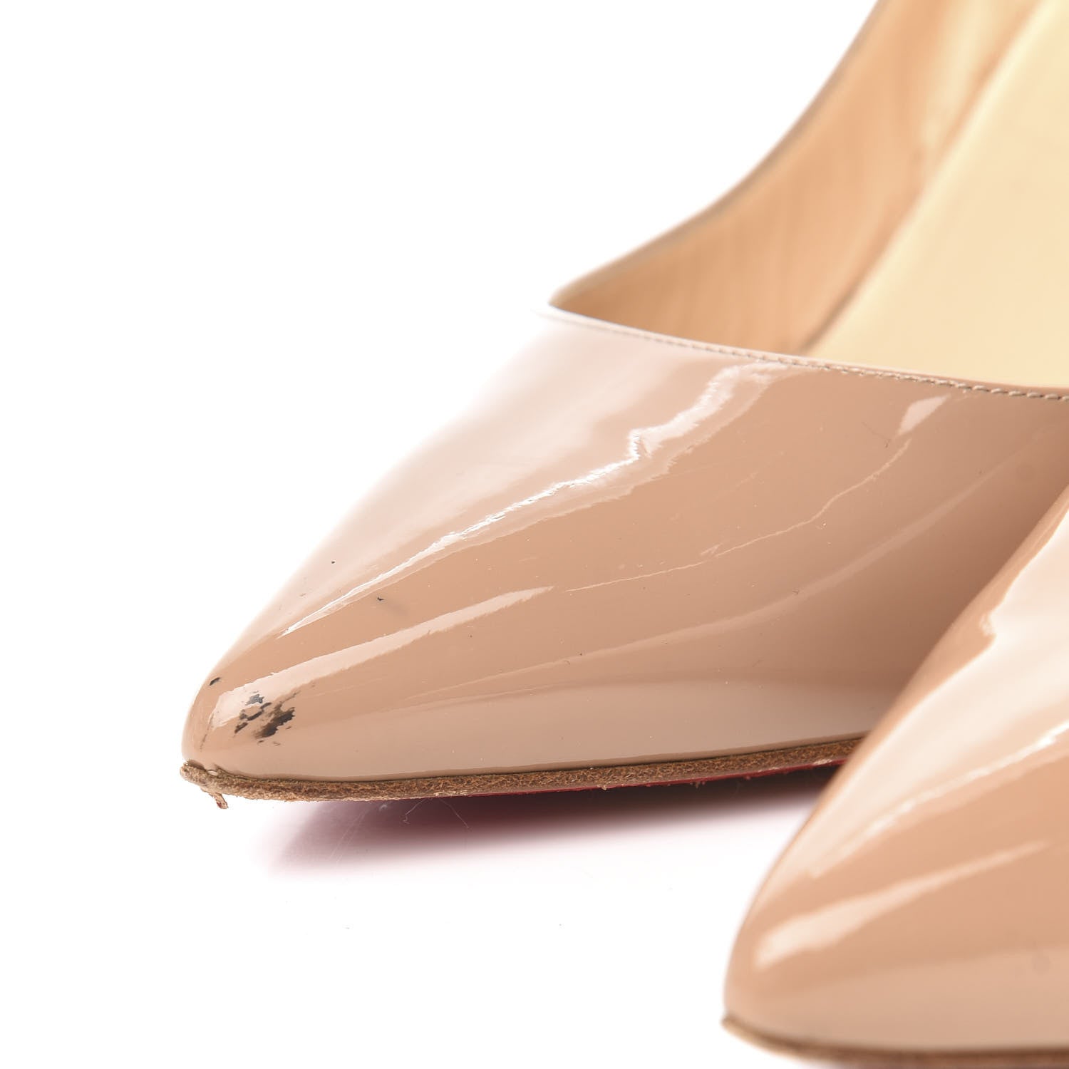 Christian Louboutin Patent Pigalle 85 Pumps 38.5 Nude 9 of 10
