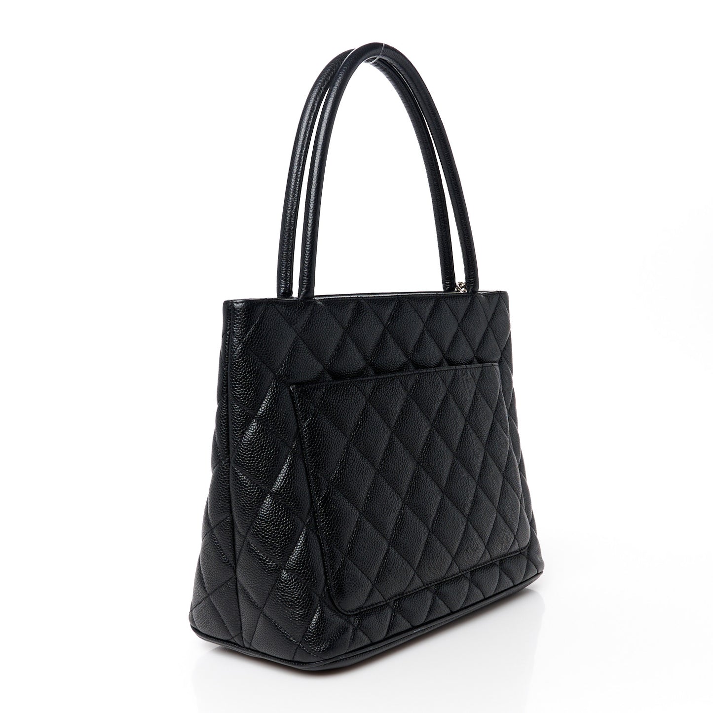 Caviar Quilted Medallion Tote Black