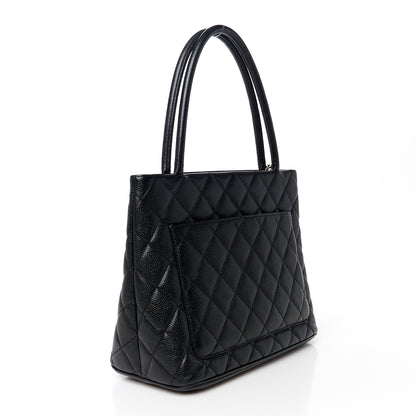 Chanel Caviar Quilted Medallion Tote Black 3 of 10