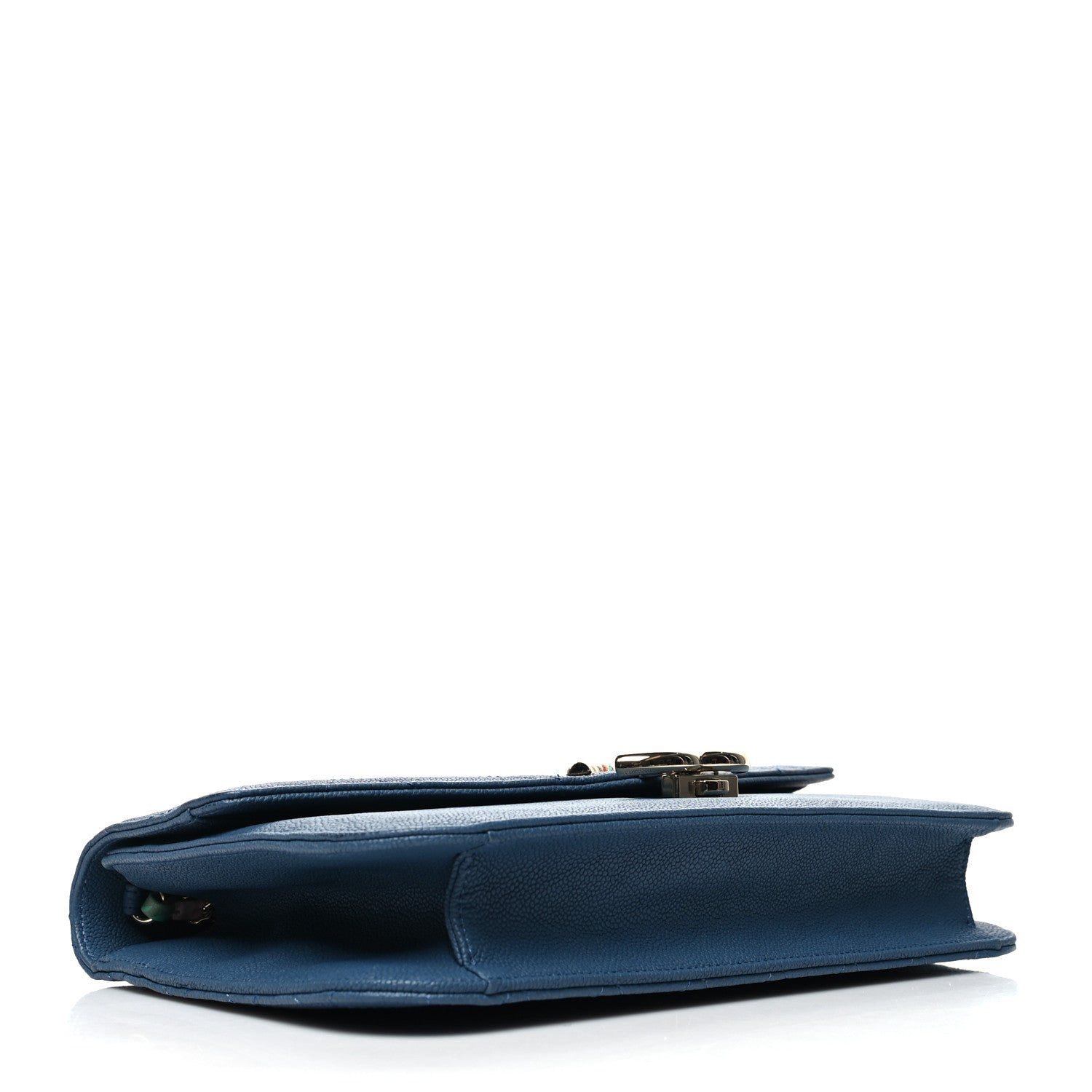 Chanel Grained Calfskin Quilted Cuba Flap Blue 4 of 10