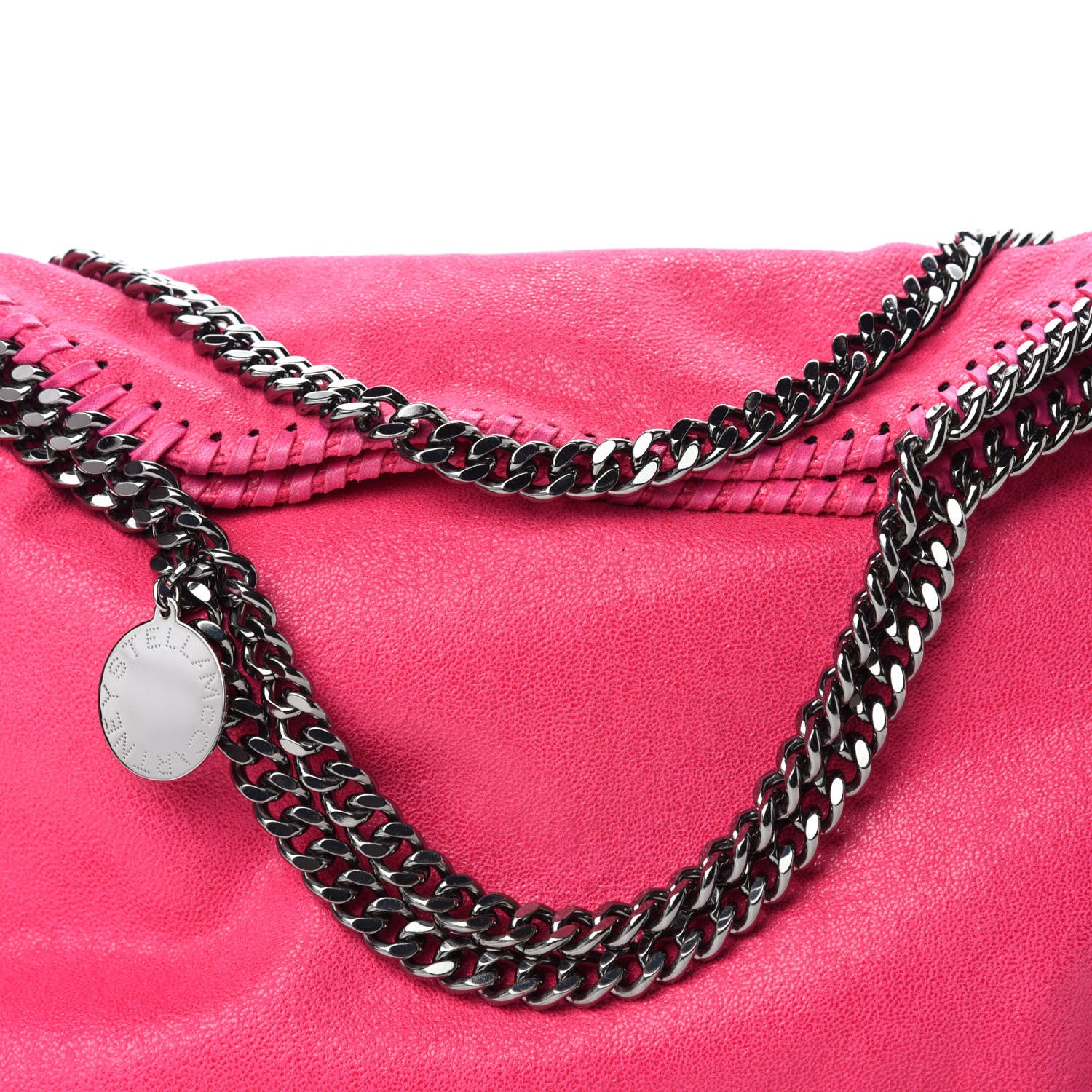 Stella McCartney Shaggy Deer Falabella Fold Over Tote Hot Pink 12 of 12