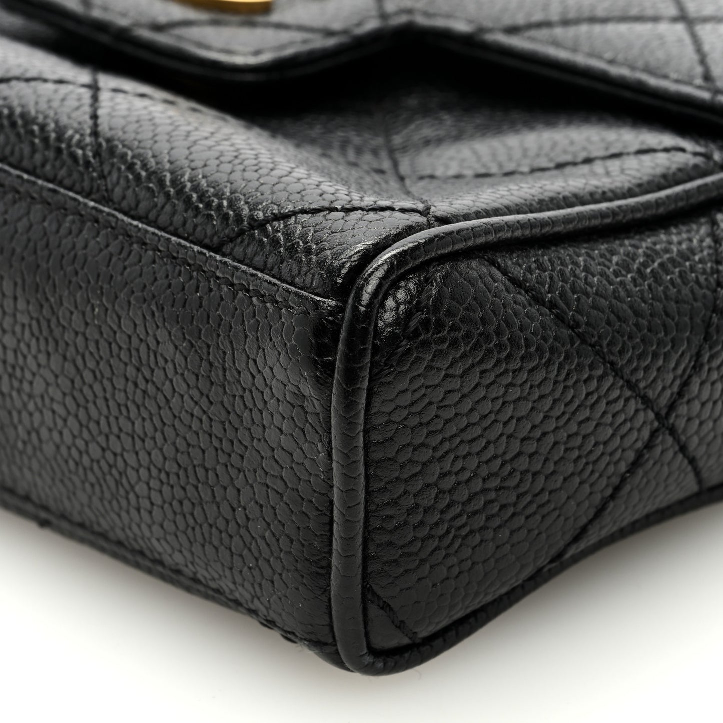 Caviar Quilted Mini Flap Black