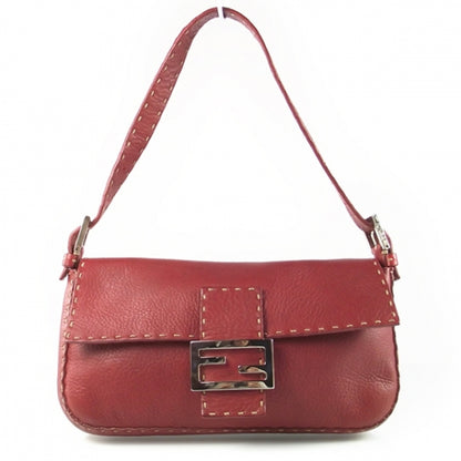 Fendi Leather Selleria Baguette Red 1 of 11