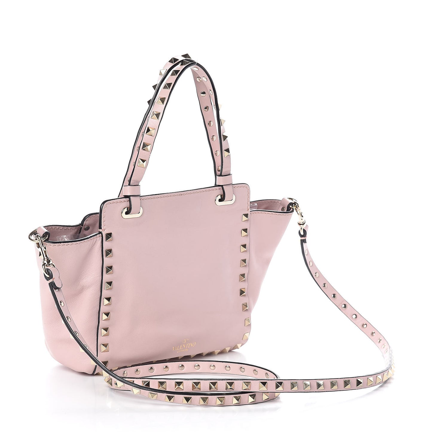 Vitello Mini Rockstud Tote Water Rose
