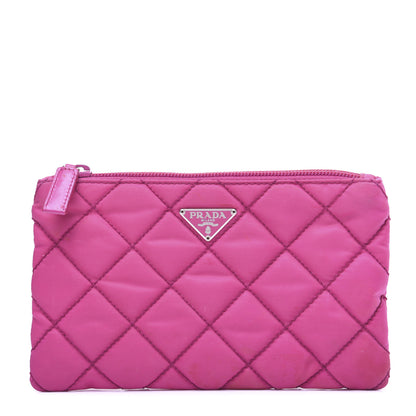 Prada Nylon Tessuto Impuntu Pouch Fuxia 1 of 24