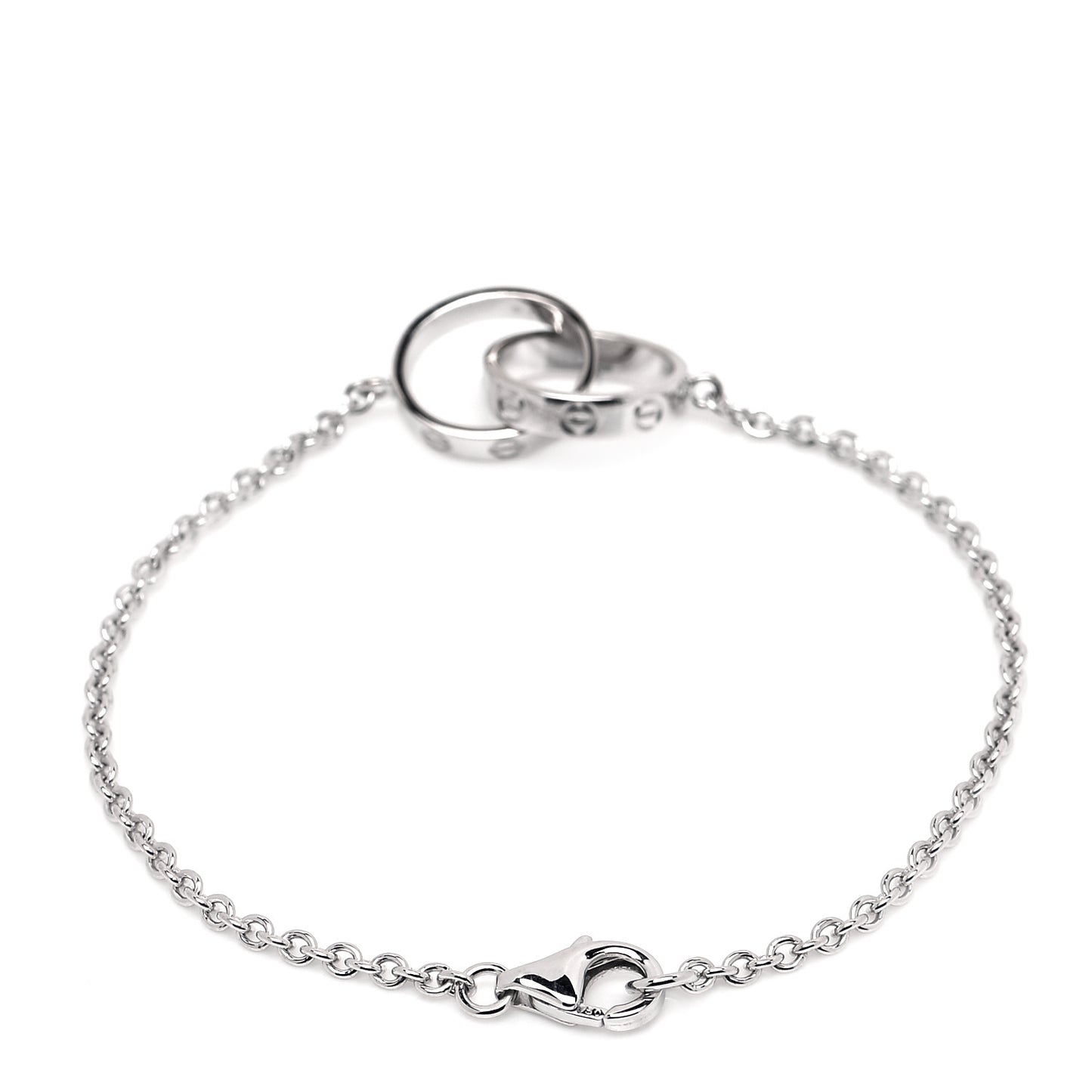 18K White Gold Interlocking LOVE Bracelet