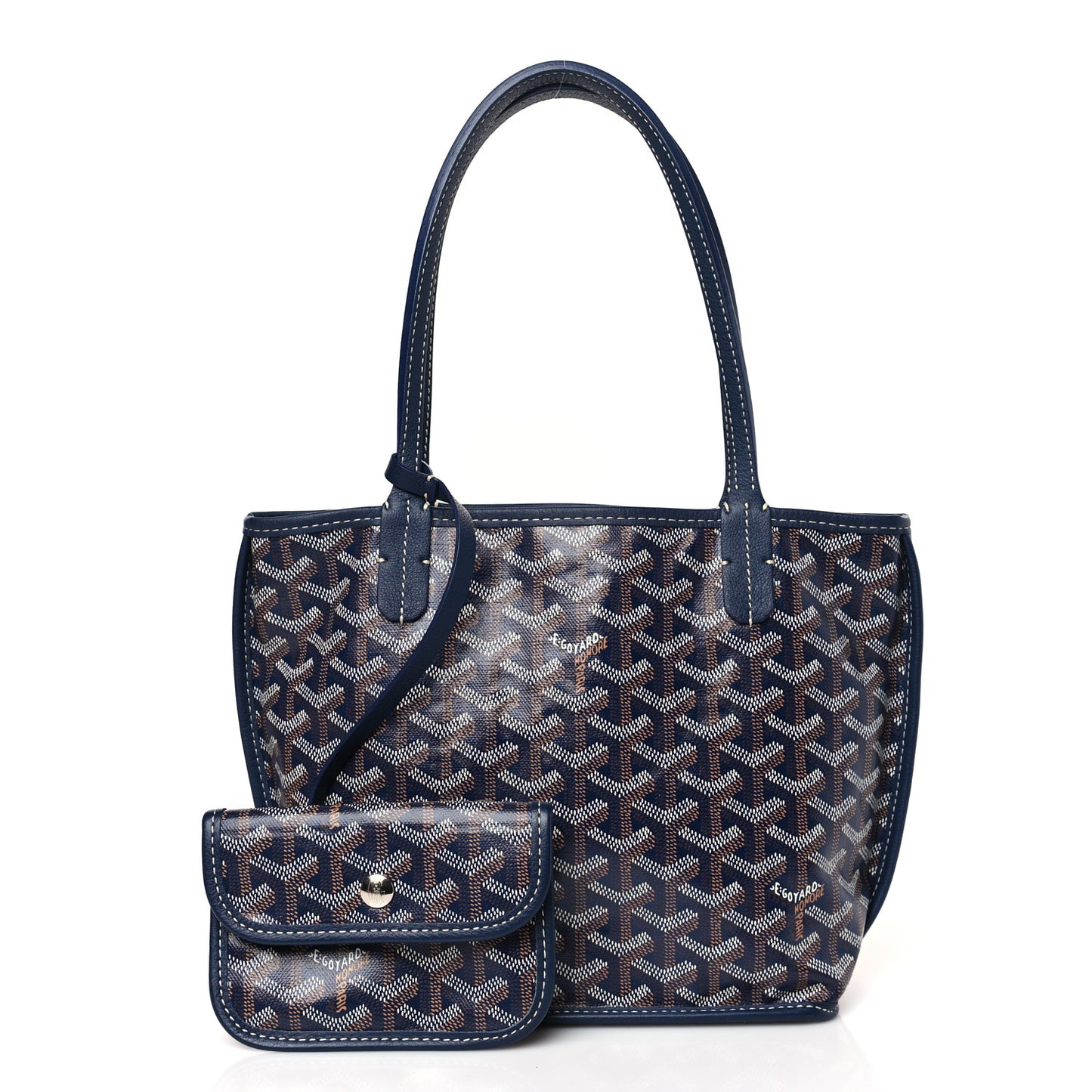 Goyardine Reversible Mini Anjou Blue Marine