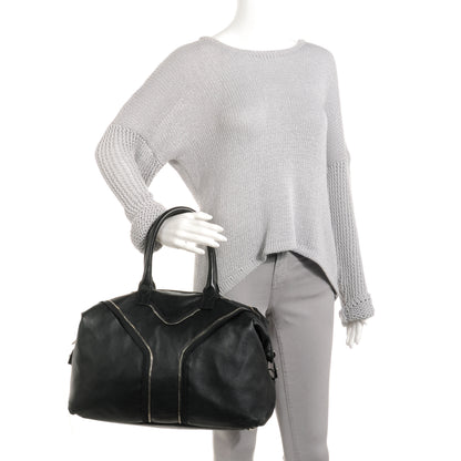 Saint Laurent Coated Lambskin Easy Y Rock Zip Tote Black 2 of 10