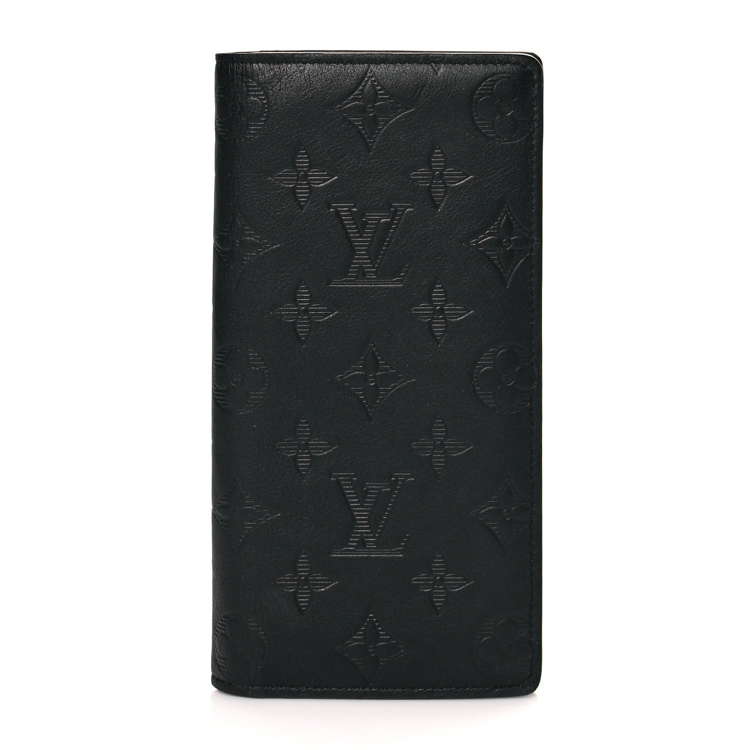 Louis Vuitton Calfskin Monogram Shadow Brazza Wallet Black 1 of 10
