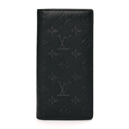 Louis Vuitton Calfskin Monogram Shadow Brazza Wallet Black 1 of 10