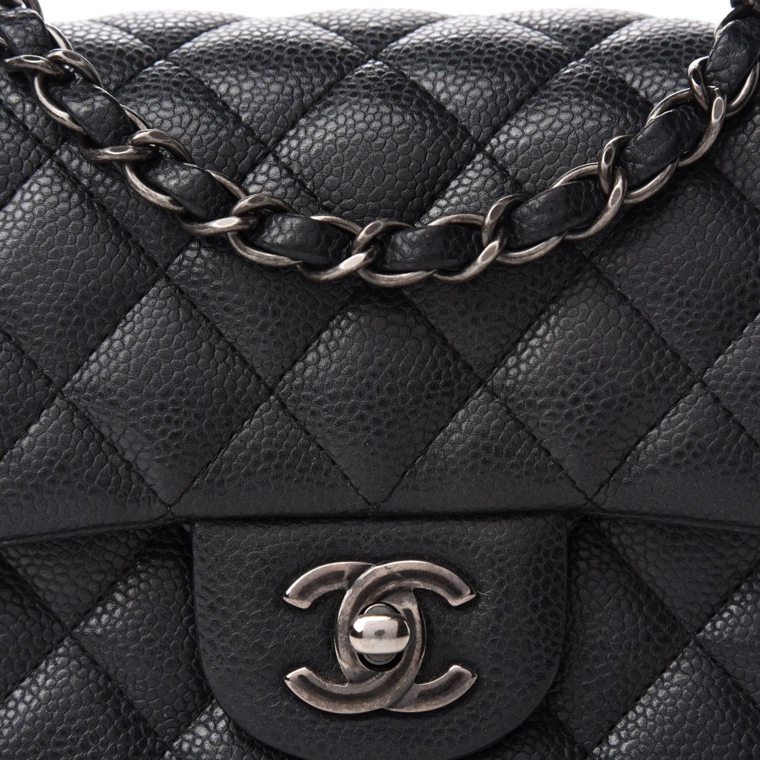 Chanel Caviar Quilted Mini Square Flap Black 10 of 11