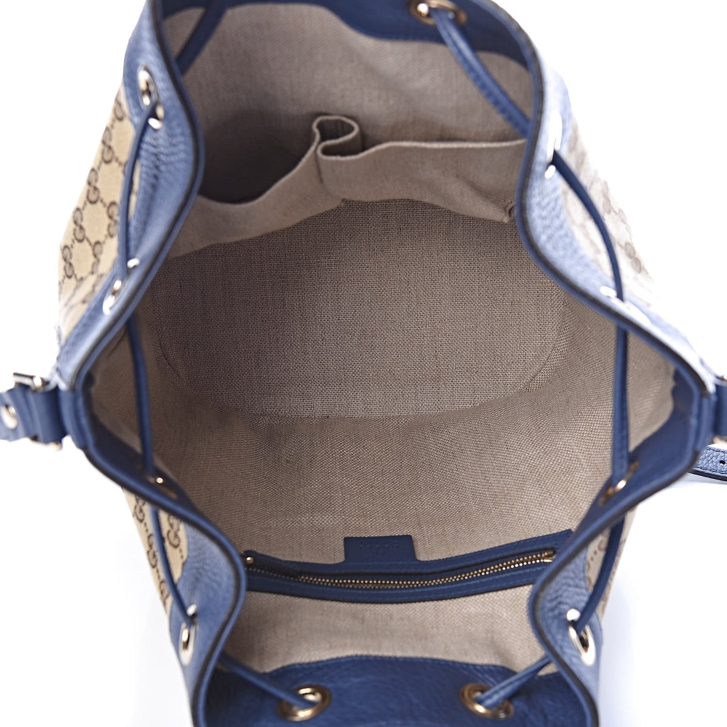 Monogram Cellarius Calfskin Bucket Bag Beige Ebony Washed Ink