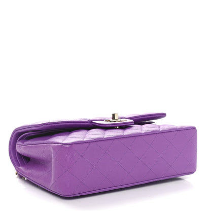 Chanel Caviar Quilted Small Double Flap Purple 4 of 10
