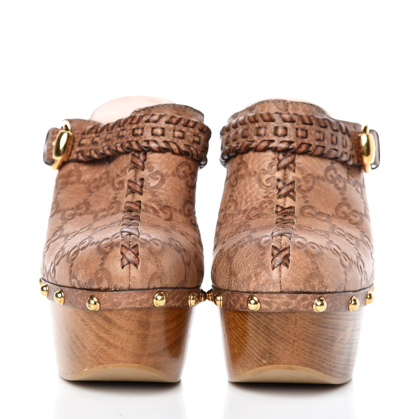 Guccissima Whipstitch Clogs 41 Tan