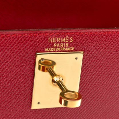 Hermes Courchevel Kelly Sellier 28 Rouge Vif 7 of 17