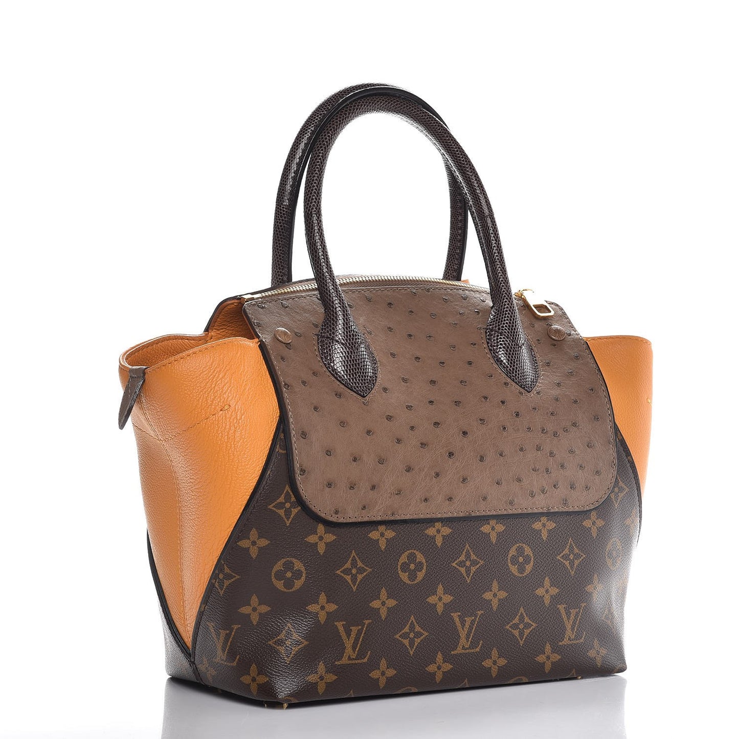 Monogram Ostrich Python Majestueux PM Yellow