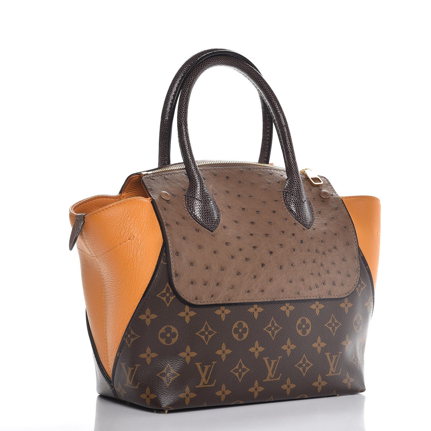 Louis Vuitton Monogram Ostrich Python Majestueux PM Yellow 3 of 7