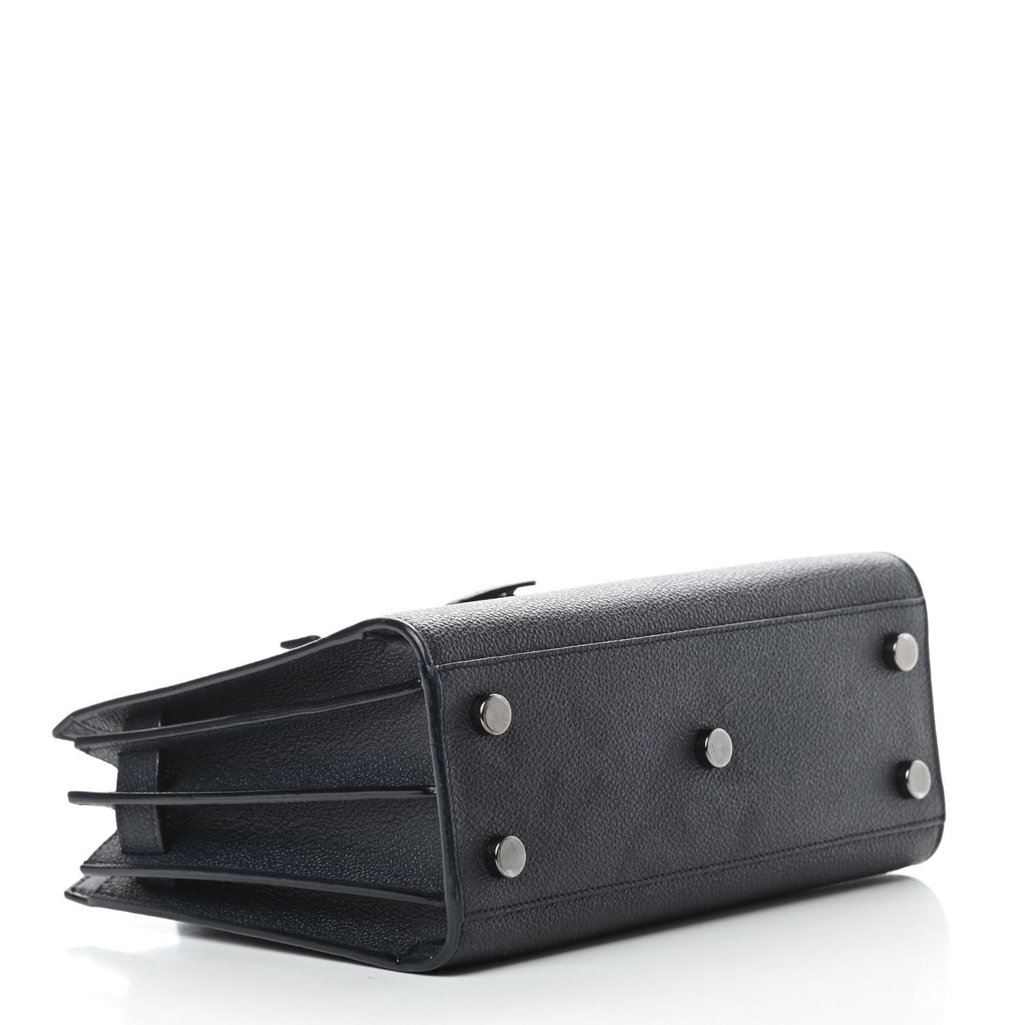 Grained Calfskin Nano Sac De Jour Marine