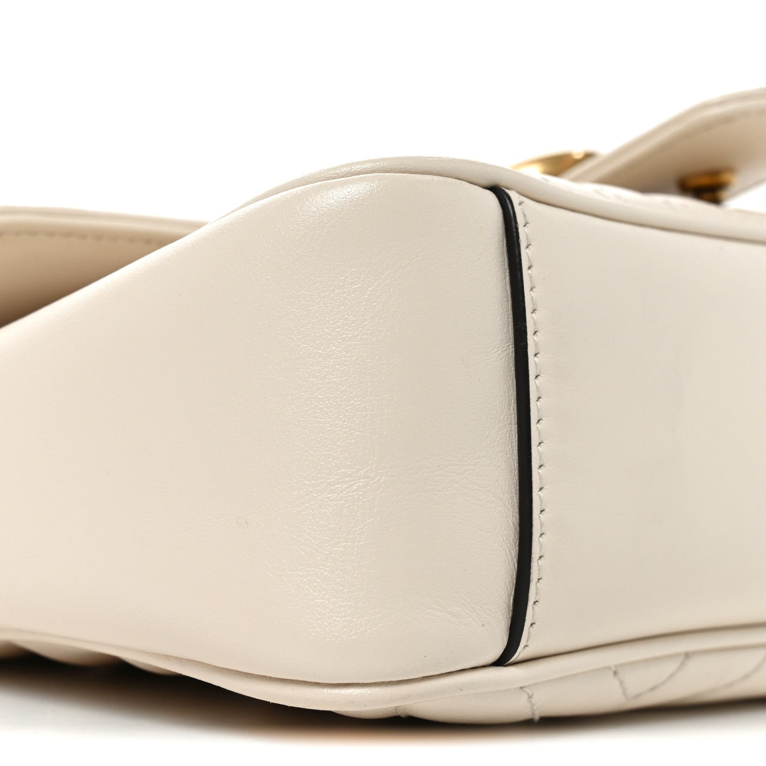 Gucci Calfskin Matelasse Small GG Marmont Shoulder Bag White 9 of 10