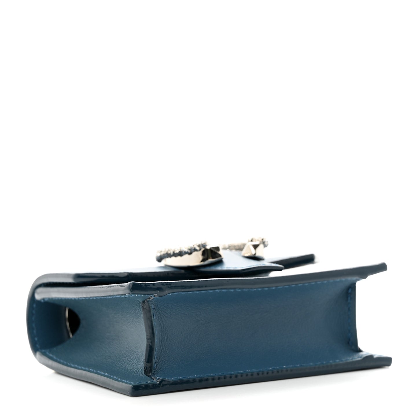 Smooth Calfskin Mini Paris Crossbody Butterfly Blue Silver