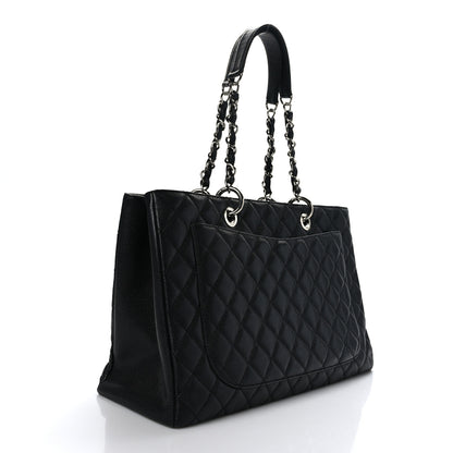 Chanel Caviar Quilted XL Grand Shopping Tote GST Black 3 of 12