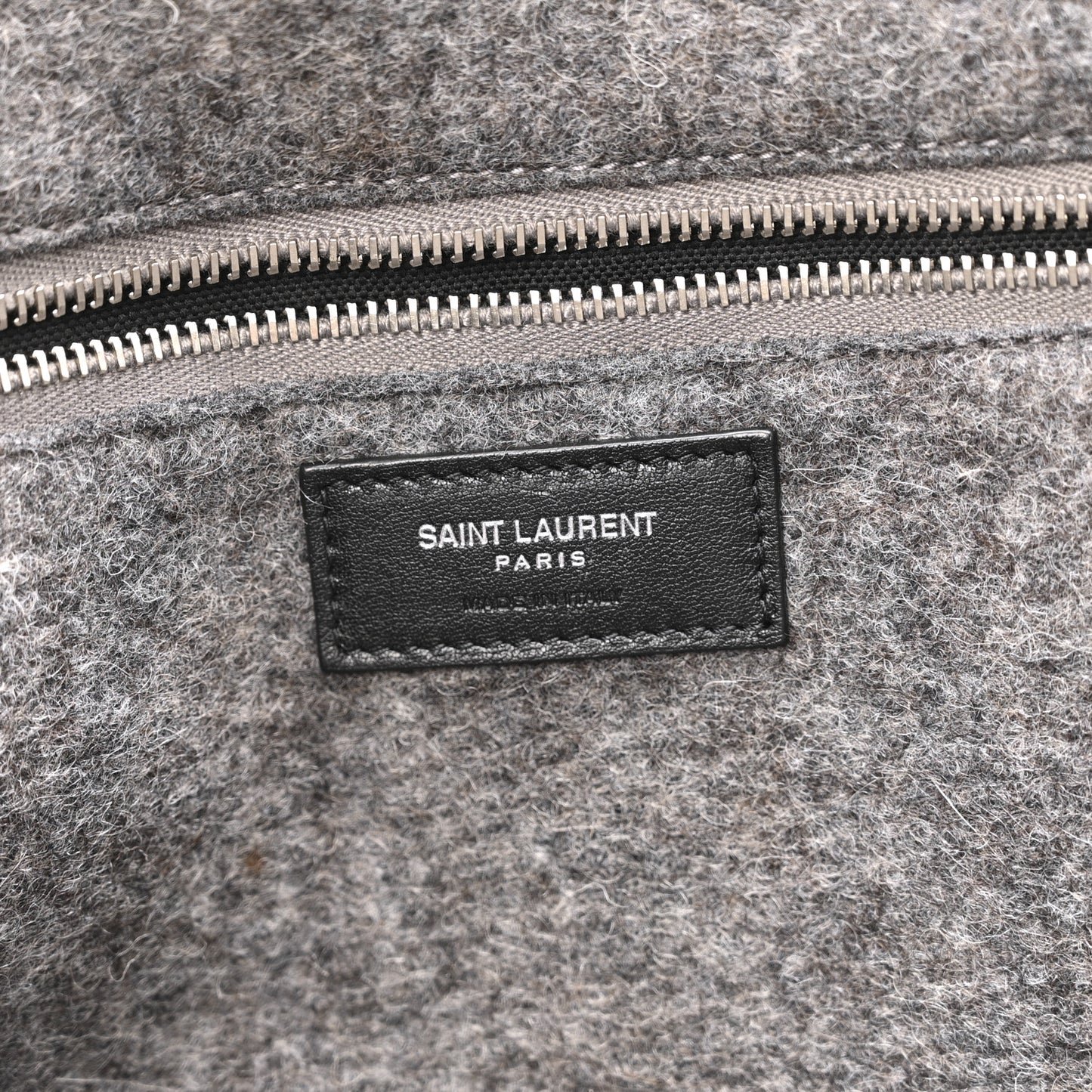 Wool Calfskin Rive Gauche Tote Grey