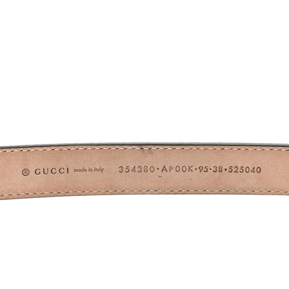 Gucci Calfskin Crystal Interlocking G Belt 95 38 Black 5 of 8