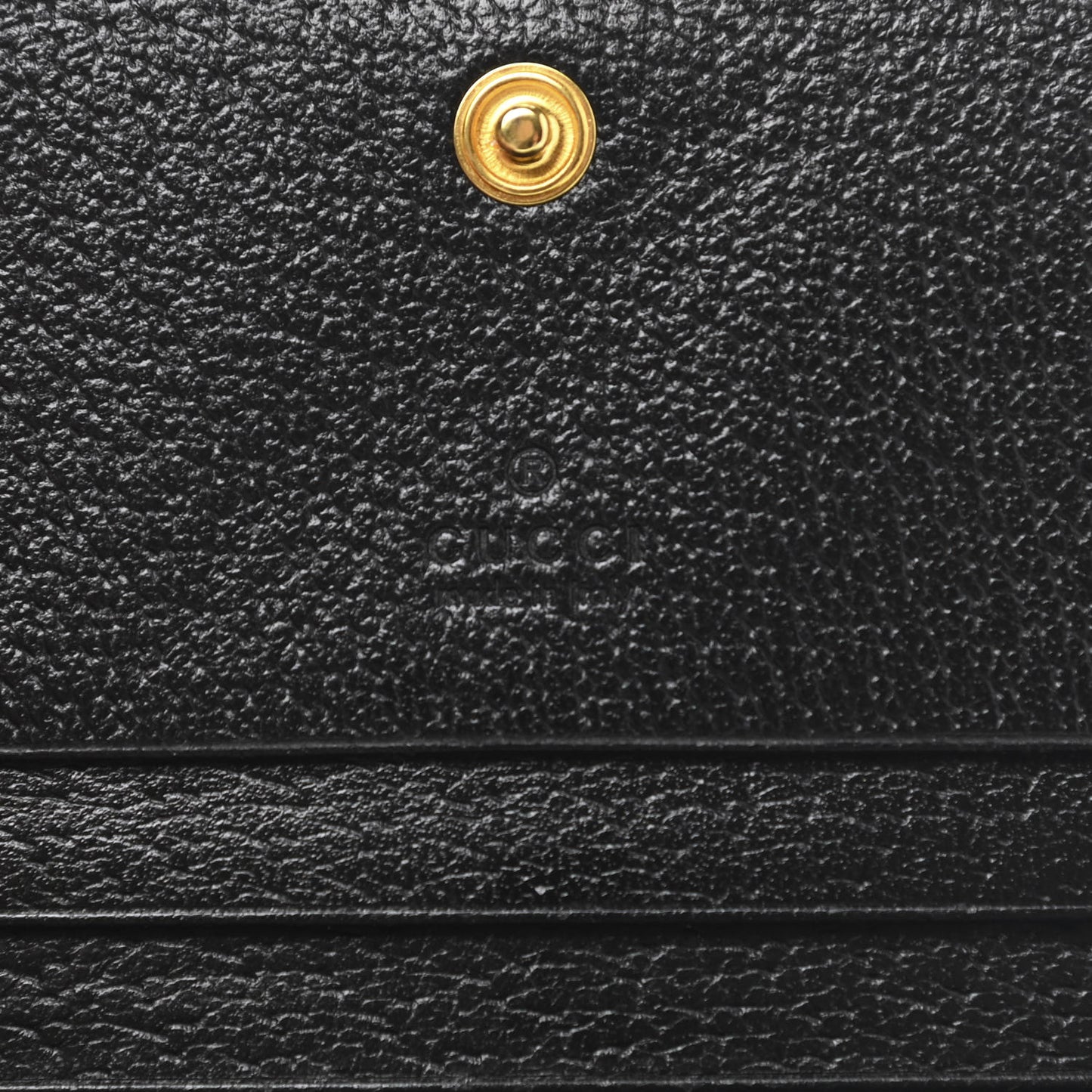 Calfskin Web Ophidia Card Case Black