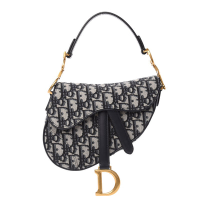 Christian Dior Oblique Mini Saddle Bag Blue 1 of 11