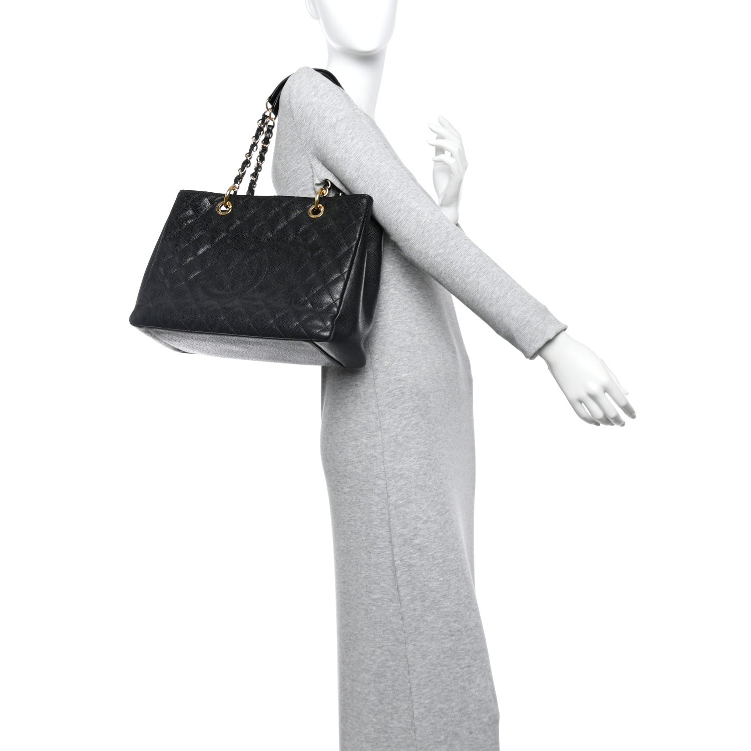Chanel Caviar Quilted Grand Shopping Tote GST Black 2 of 11