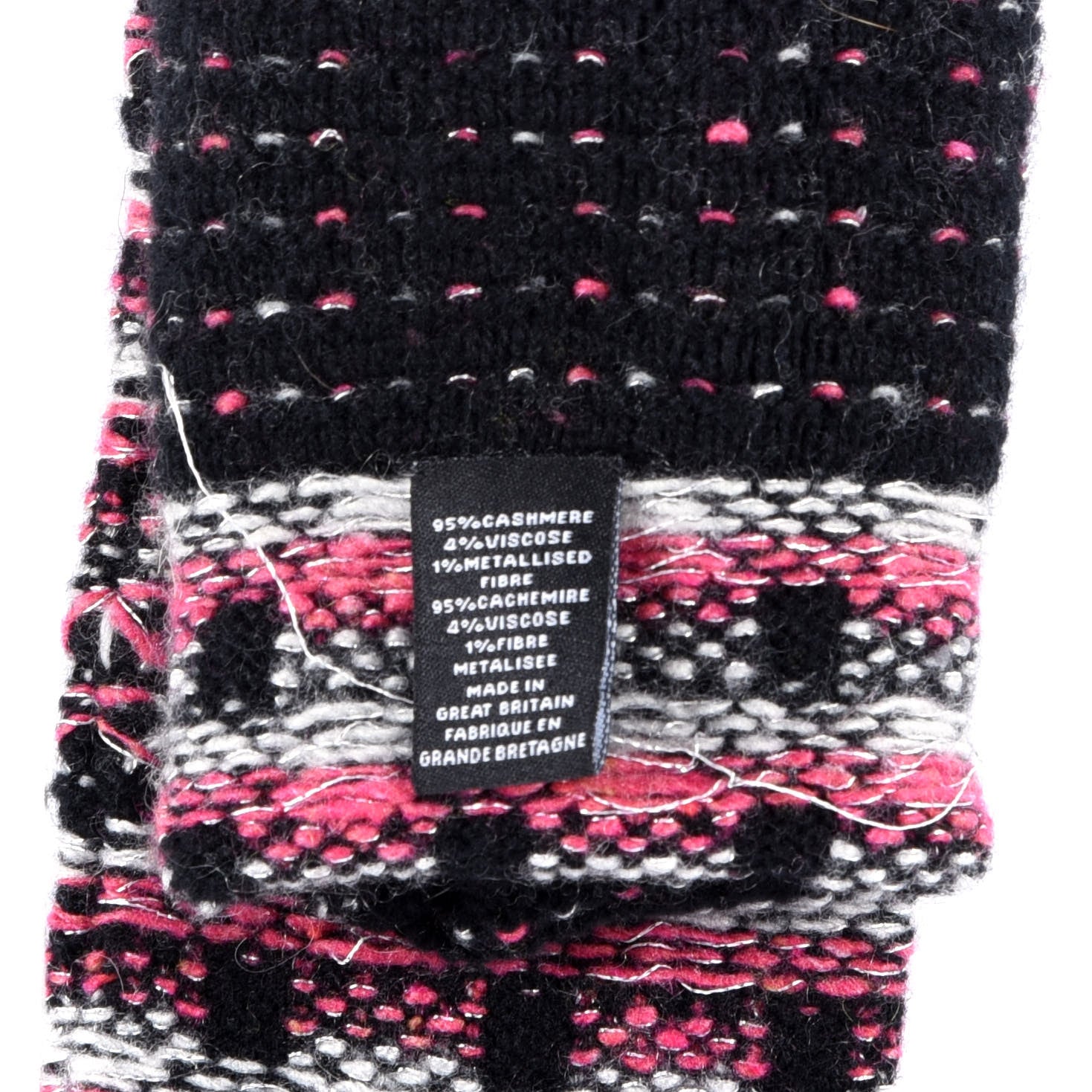 Chanel Wool CC Fingerless Gloves Multicolor 3 of 4