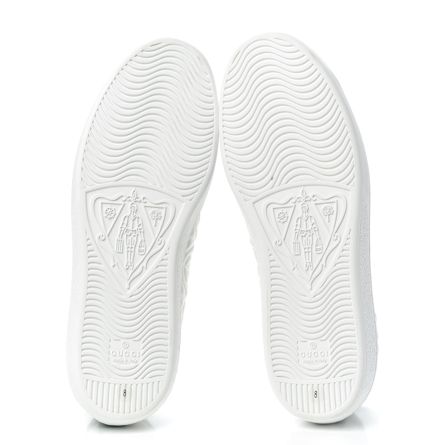 Gucci Nappa G Rhombus Mens Ace Sneakers 8 Great White Green 5 of 9