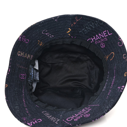 Chanel Denim Mood Cloche Bucket Hat M Black 7 of 8