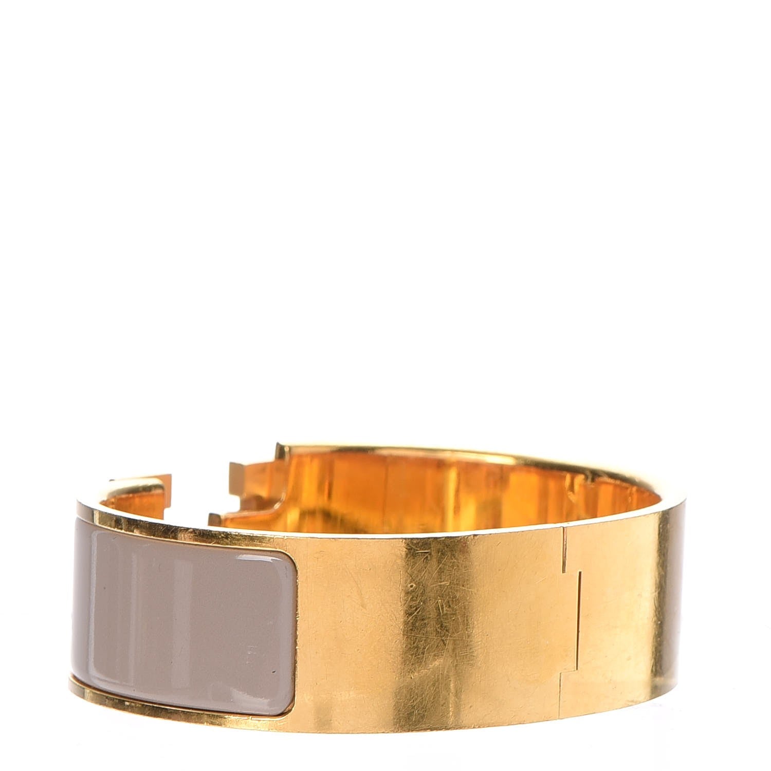Hermes Enamel Wide Clic Clac H Bracelet GM Marron Glace 11 of 13
