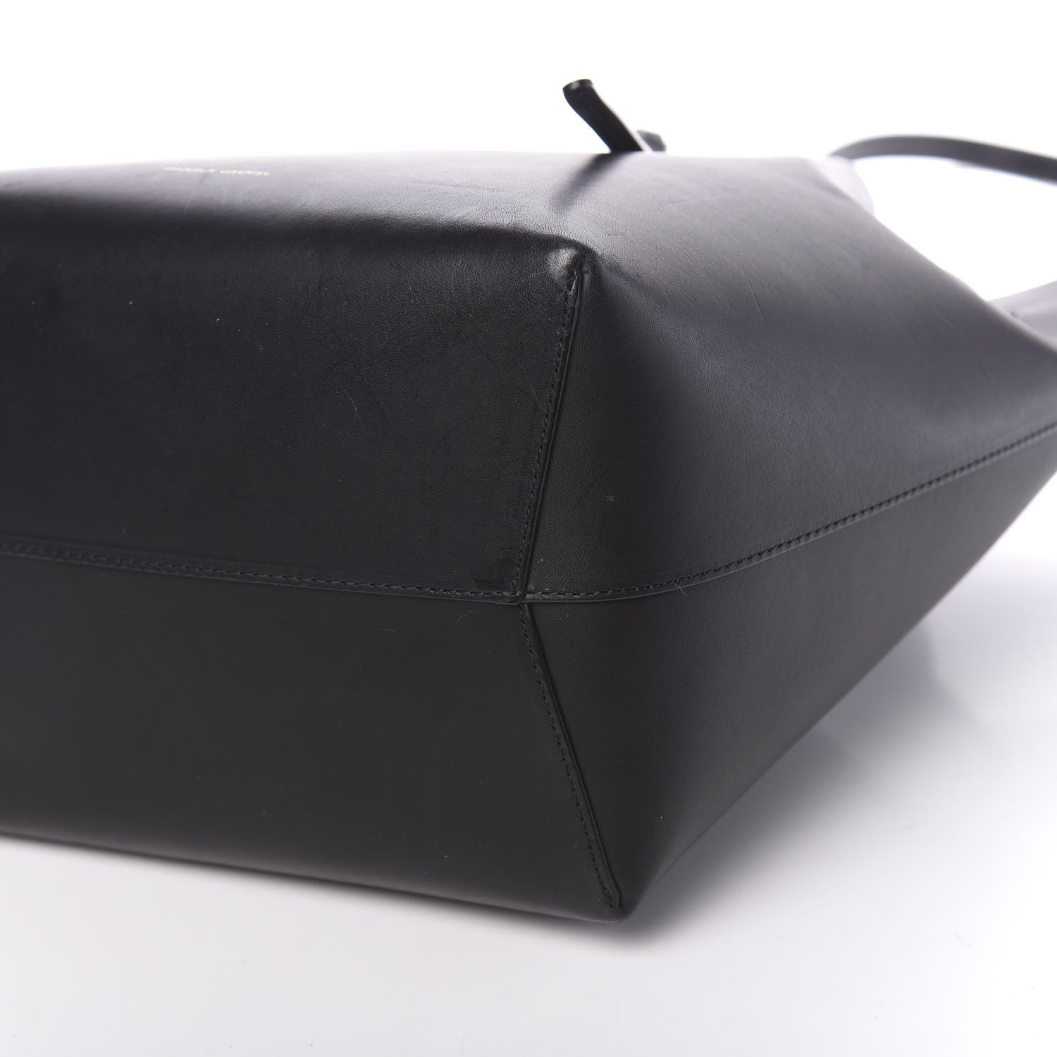 Mansur Gavriel Vegetable Tanned Calfskin Bucket Bag Black Argento 14 of 14