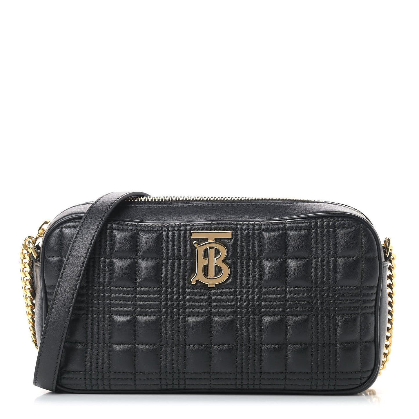 Lambskin Quilted Camera Bag Black