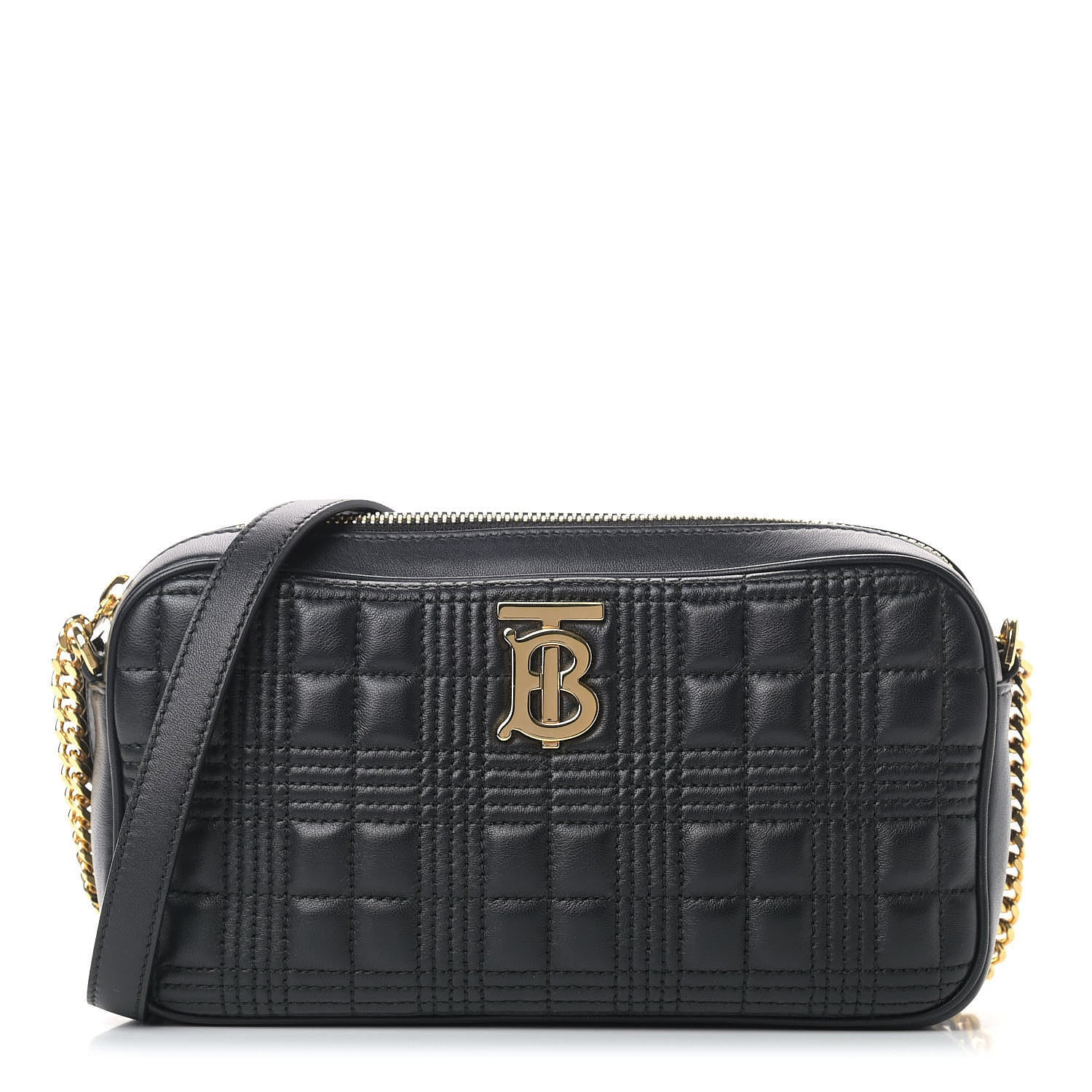 Burberry Lambskin Quilted Camera Bag Black 1 of 9