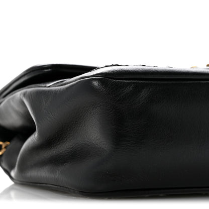 Chanel Crumpled Calfskin Whipstich Quilted Single Black 9 of 12